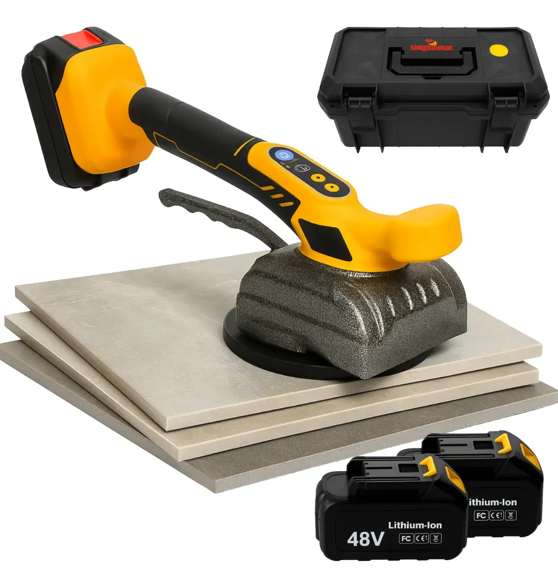 Maquina De Assentar Piso Porcelanato Profissional +2 Bat 48v